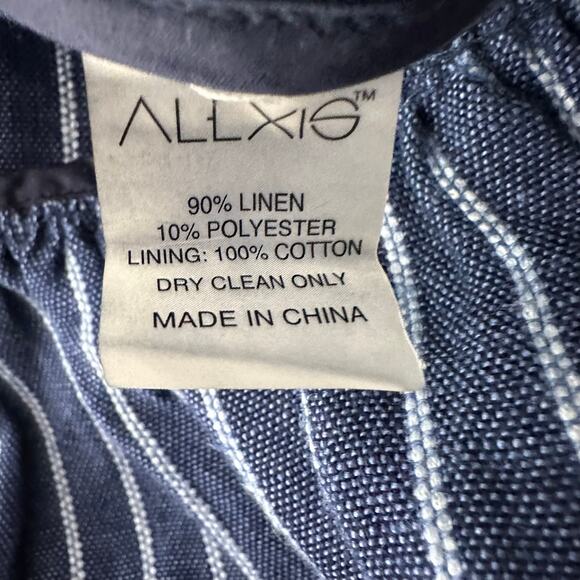 NWT Alexis Konner Striped One Shoulder Linen Mini Dress - Picture 10 of 10